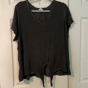 Love fire front tie T-shirt